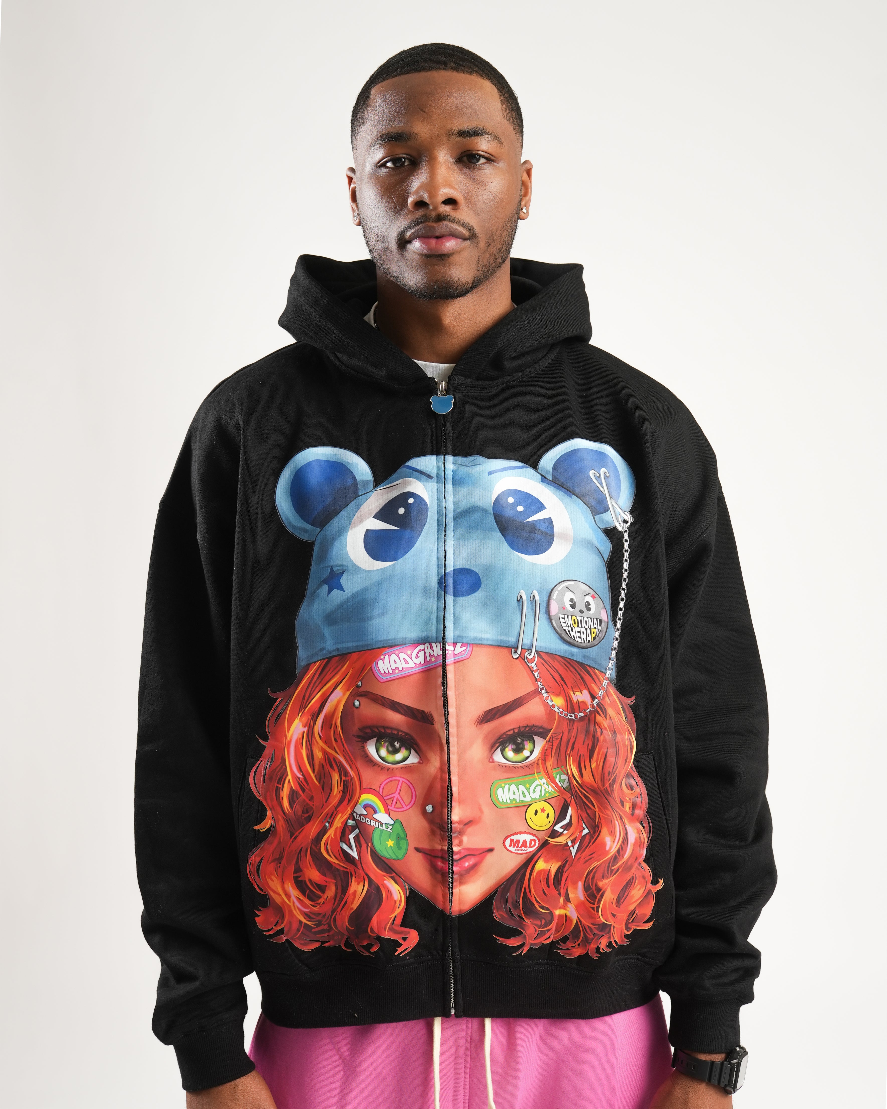 MADGRILLZ KIMMI "BIG HEAD" HOODIE (BLACK)