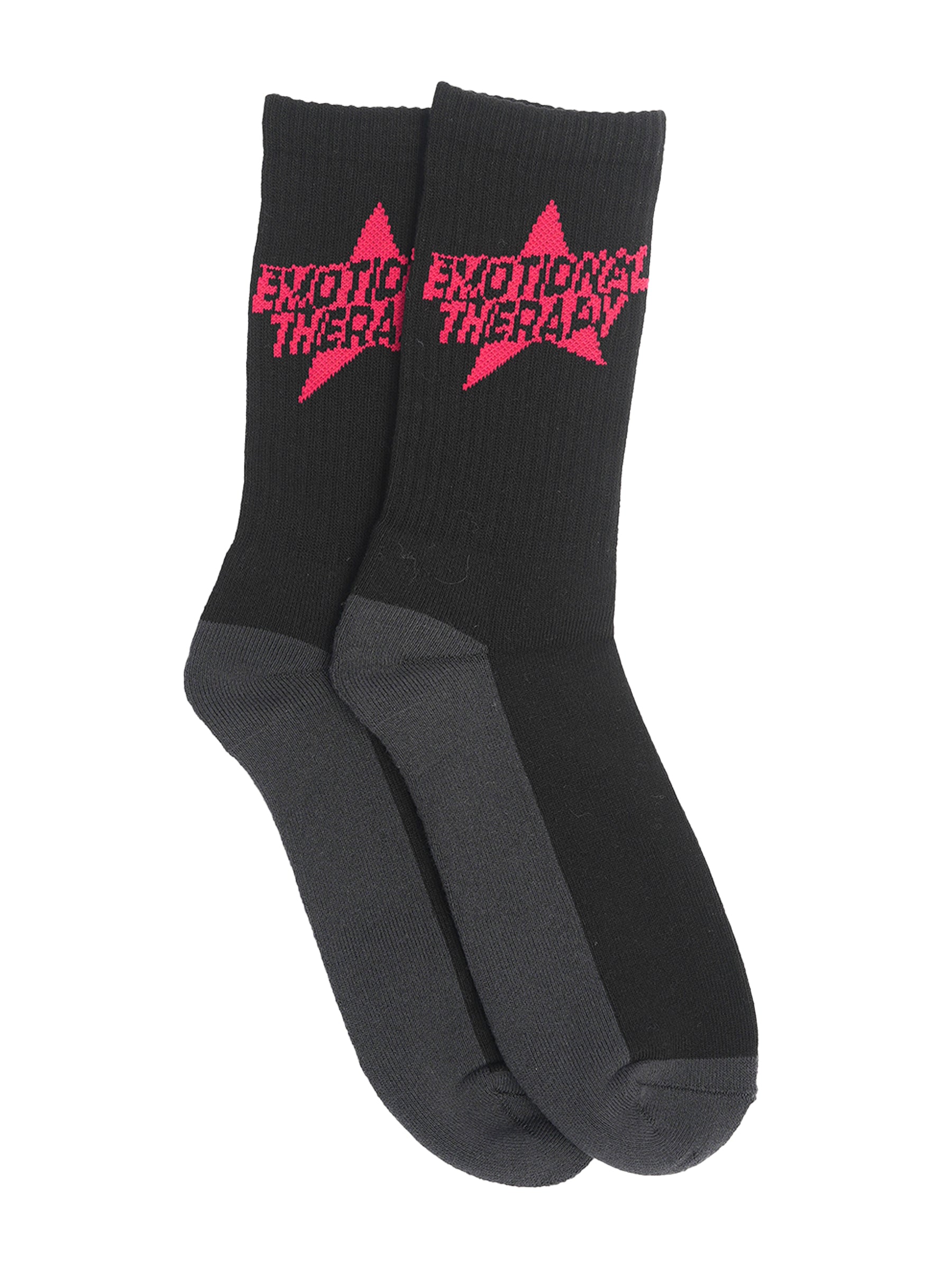 Star Socks (Black + Red)