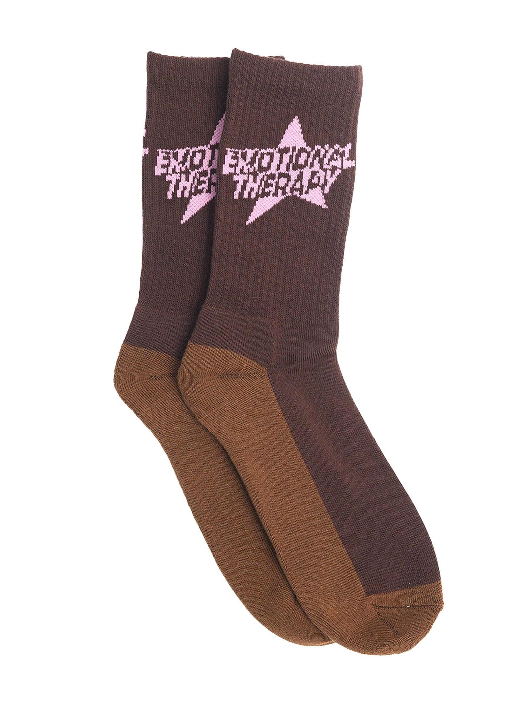 Star Socks (Brown + Pink)
