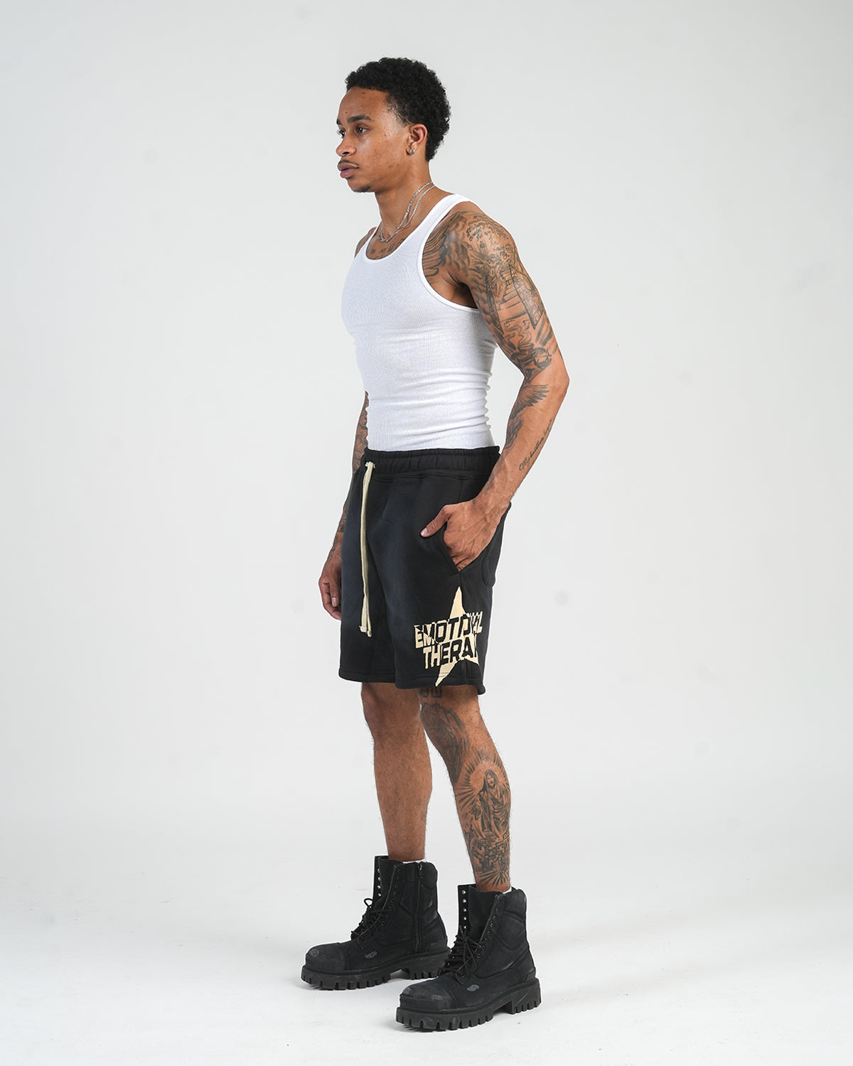 ET Star Fleece Shorts (Black)