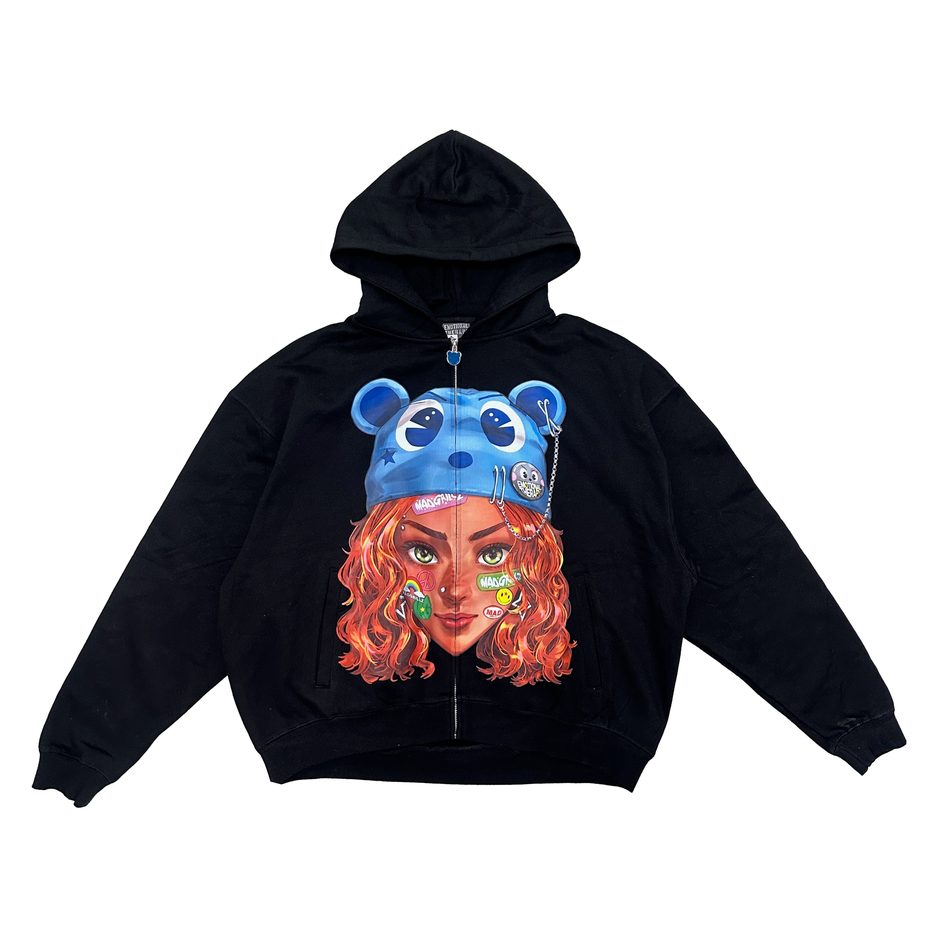 MADGRILLZ KIMMI "BIG HEAD" HOODIE (BLACK)